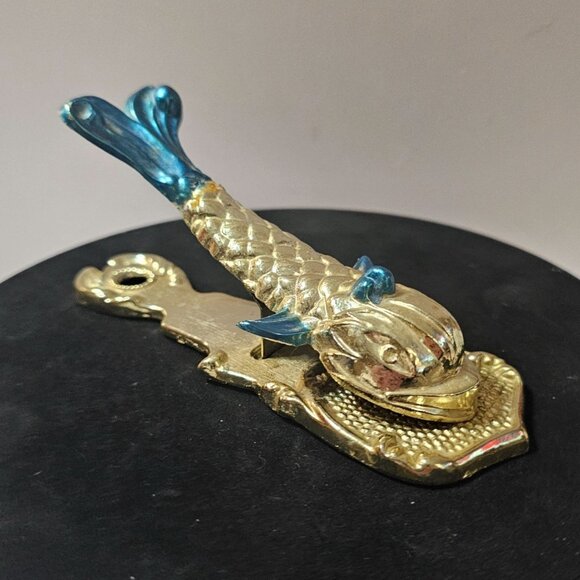 Vintage Metal Koi Fish Clip Memo Holder/Wall Hanging Decorative Desk Accessory - Picture 1 of 11